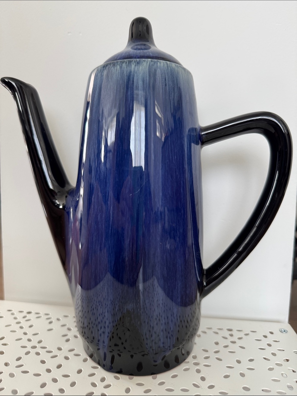 Vintage Blue Mountain Tea Pot - Blue